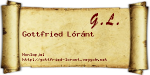Gottfried Lóránt névjegykártya
